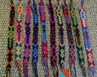 Macrame bracelet  friendship cotton cord twist hand bracelet colourful hippi boho rasta brown beige blue woven