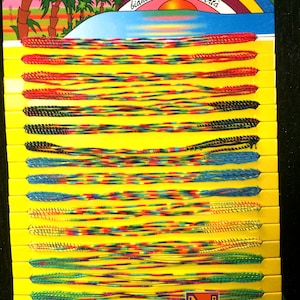 Portafortuna Brasiliana love hope luck peace freedom fortune macrame bracelet friendship cotton cord twist hand bracelet colorful hippi boho