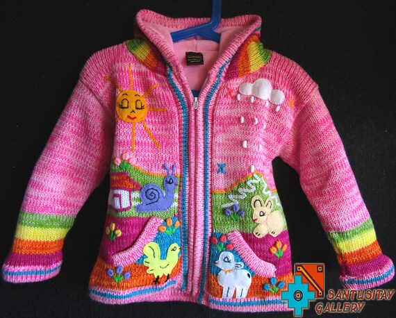 Kids Christmas Sweater Winter Fleece Knitwear Sweatshirt Pullover Warm Outwear 3-4 Years