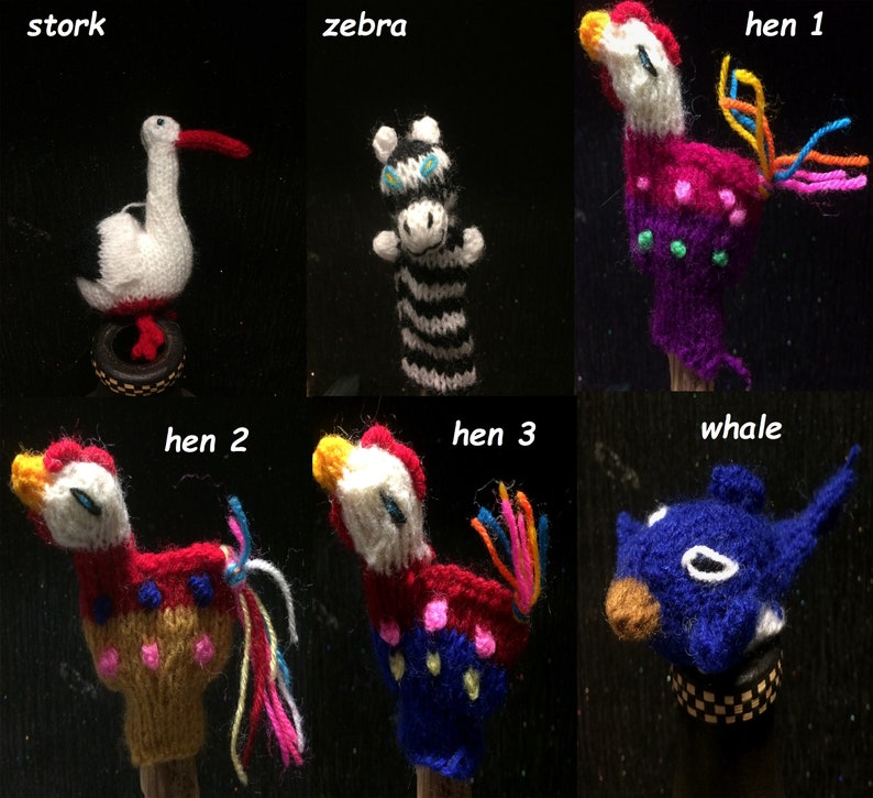 Knitted Finger Puppet Yarn Wool Kids Funny Toy Gift Children Etsy