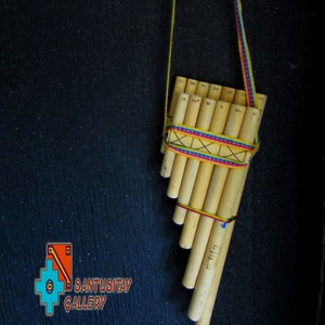 Peruvian Zampoña Malta flaute Instrument Folk Art handcrafted bamboo sound of wind image 2