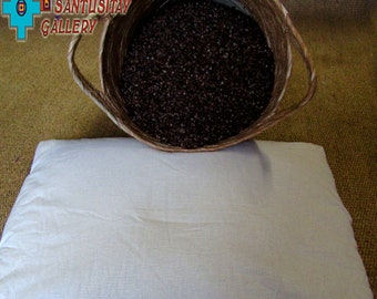 Cáscara de trigo sarraceno con flores secas de lavanda almohada para dormir serenidad algodón antialérgico ecológico degradable transpirable vegano