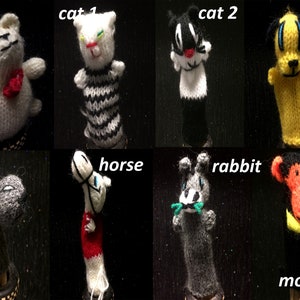 Knitted finger puppet yarn wool  kids funny toy gift children inspiration theathre