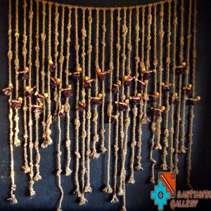 Custom order Old Peruvian quipu kipu khipu replica extreme size hanging for a wall knot record used by Incas Andean cultures sizal hemp image 1