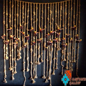 Pedido personalizado Antiguo peruano quipu kipu khipu réplica de tamaño extremo colgando para un registro de nudo de pared utilizado por las culturas andinas incas sizal cáñamo