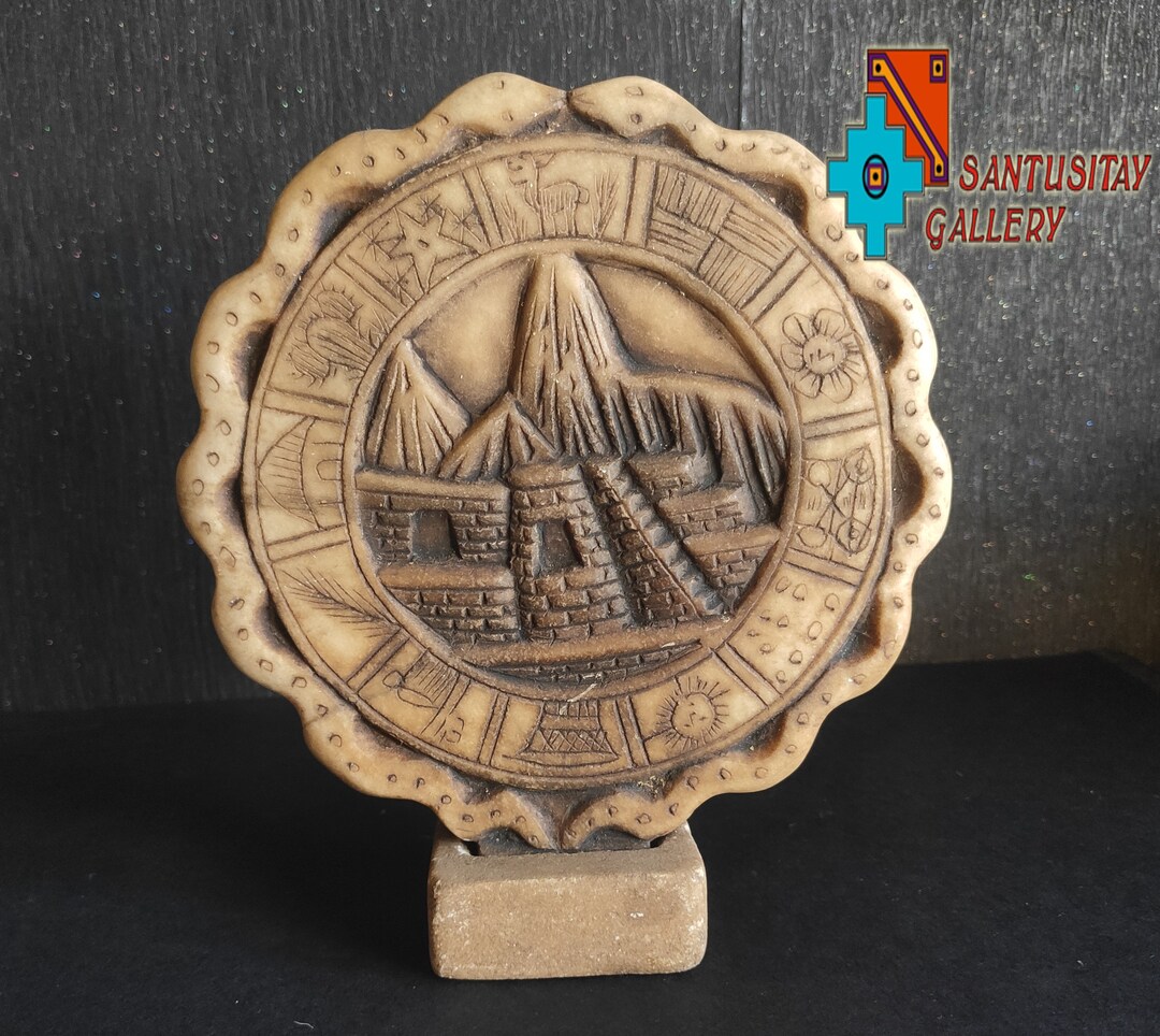 Handcrafted in Stone Poop Holder Tray Home Decoration Calendar Machu ...