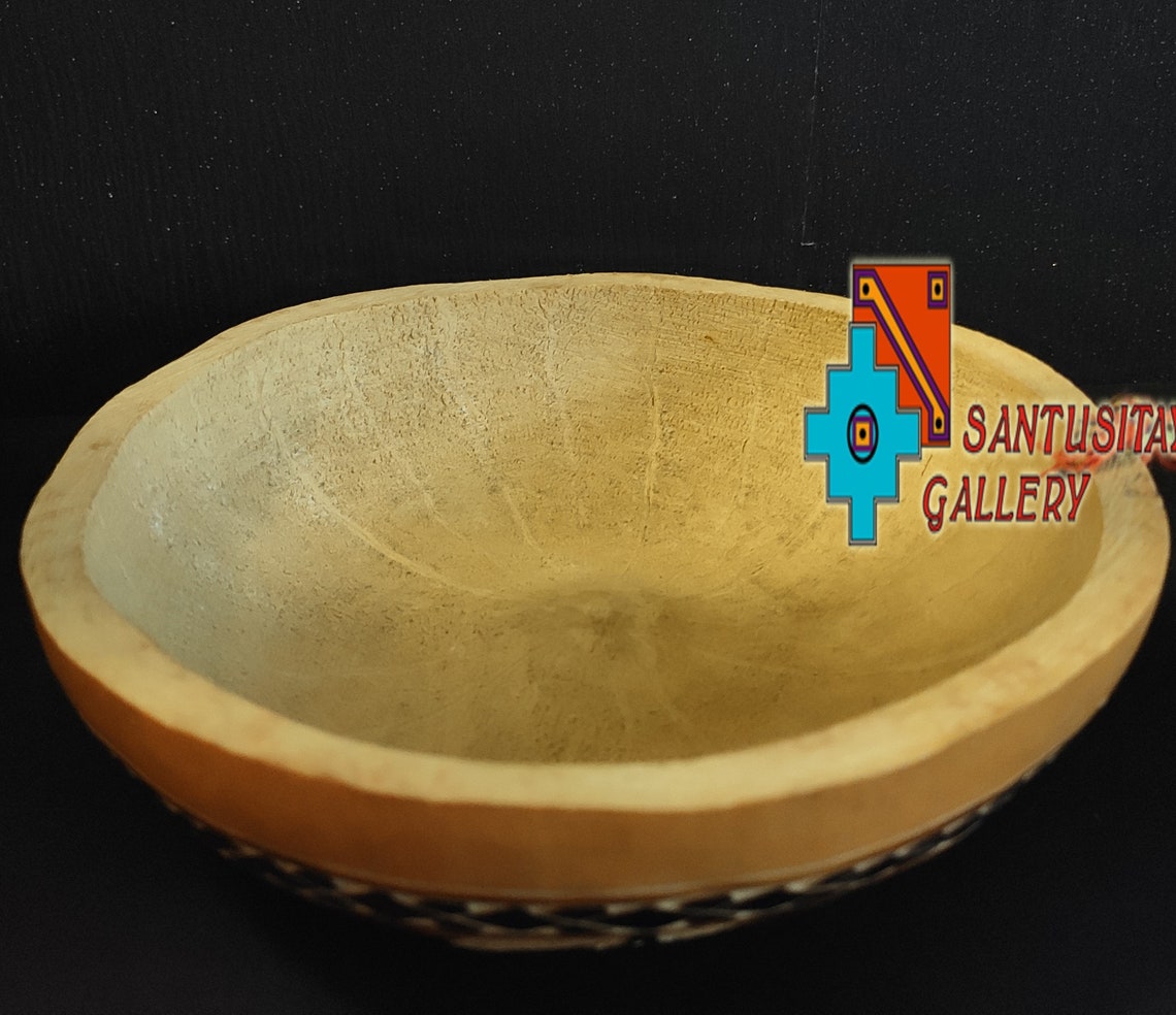 Peruvian Carved Gourd Calabash Plate Bowl Wall Decoration Andean Women ...