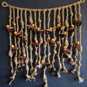 Peruvian old quipu ancient kipu khipu knot record used by Incas Andean cultures art collectives amazing gift image 1