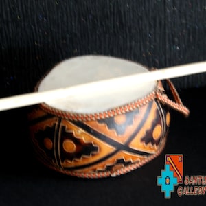 South American Carved in Calabash drum Instrument  Peruvian Folk Art Hand Carved mate burilado gift ethnic