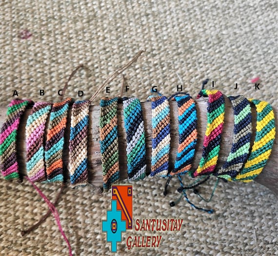 puzzel Verrijken Peer Macrame armband vriendschap katoen gewaxt koord twist hand - Etsy België