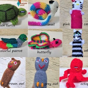 Knitted finger puppet yarn wool kids funny toy gift children inspiration theathre image 4