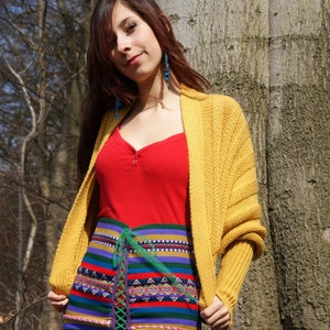 Exclusive Wooven Sweater Baby Alpaca Wool in yellow ocher honey  colour luxury fiber excellent christmas gift