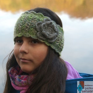 Exclusive Warm band, Hand Knitted, Hand Made, Alpaca wool, christmas gift, green, grey, turquoise, blue, hipi, boho