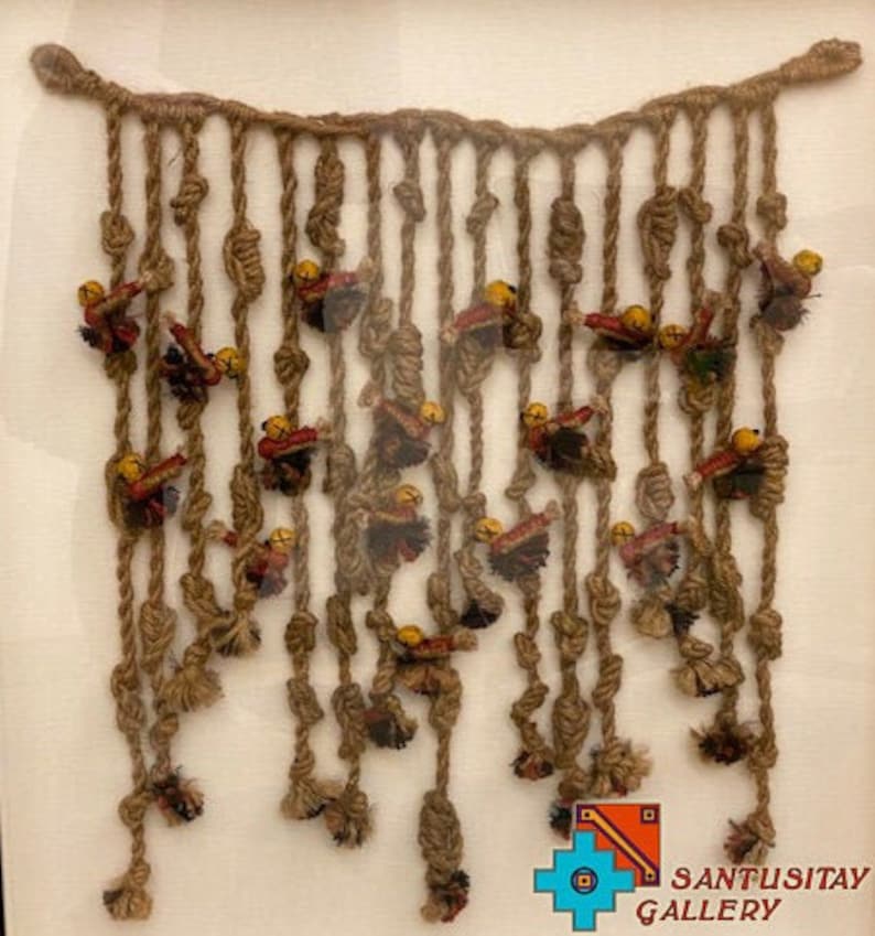 Peruvian old quipu ancient kipu khipu knot record used by Incas Andean cultures art collectives amazing gift image 2