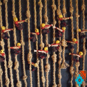 Custom order Old Peruvian quipu kipu khipu replica extreme size hanging for a wall knot record used by Incas Andean cultures sizal hemp image 2