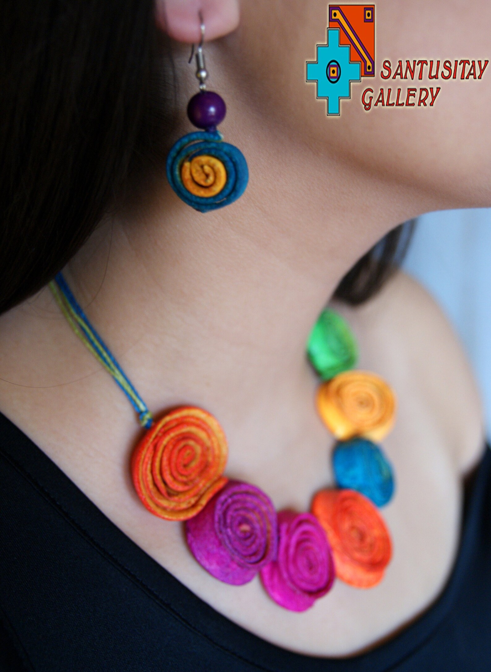 Set of Fragranced Jewellery Orange Peel Earrings Necklace Hand Etsy