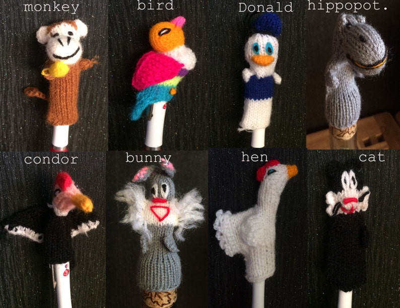 Knitted Finger Puppet Yarn Wool Kids Funny Toy Gift Children Etsy UK