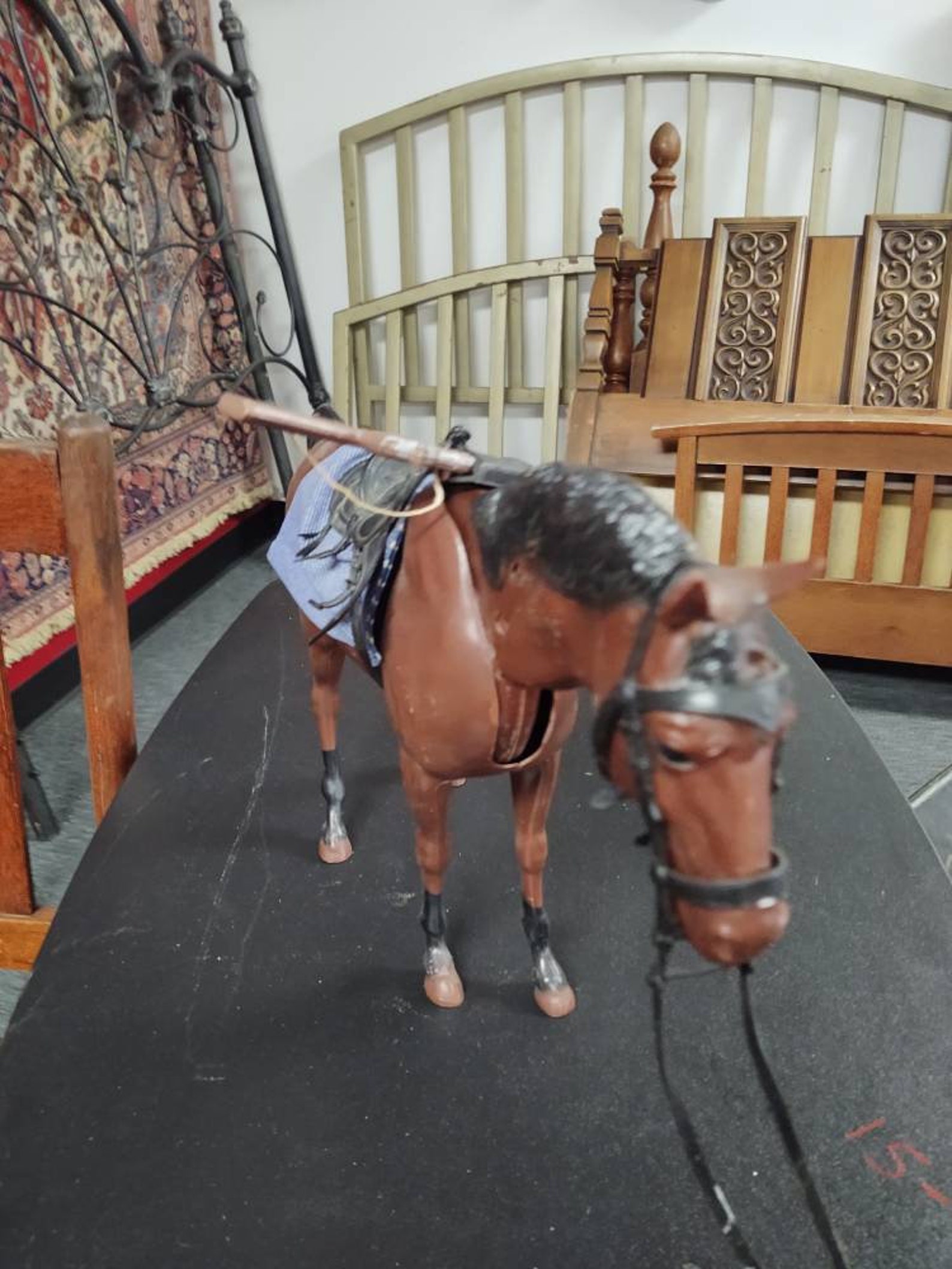 Johnny West Comanche Horse with Nodding Head 2 horses Etsy