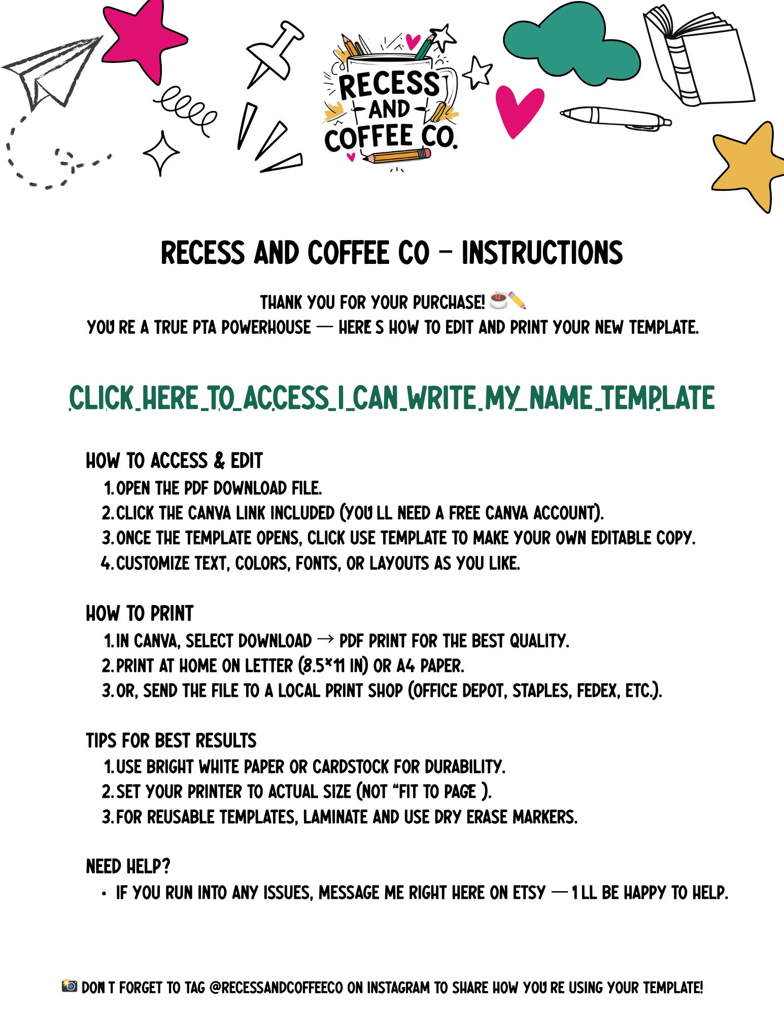 Editable “I Can Write My Name” Worksheet | Preschool & Kindergarten ...