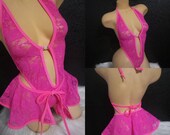 Black or bright pink 2 piece mini skirt g string bikini and skirt ,exotic dancewear , exotic dancer outfit