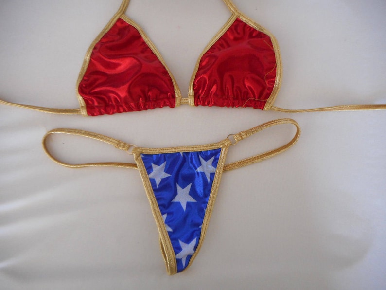 Micro Bikini Thong Bikini wonder Woman Bikini Super Hero | Etsy Hong Kong