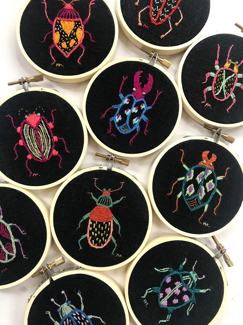 Insect Embroidery Hoop 3 Etsy