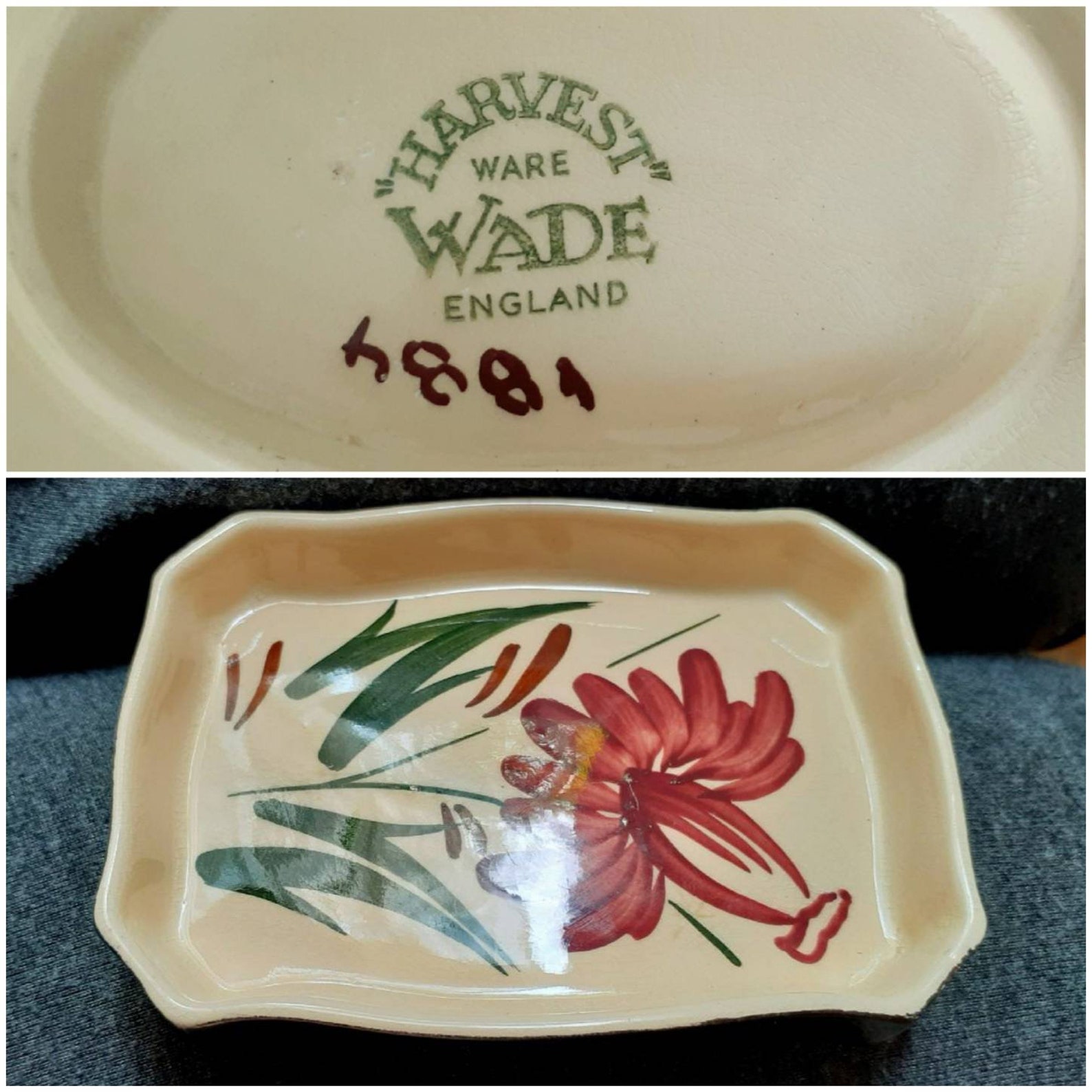 Wade Pottery Trinket Snack Dishes Vintage Harvest Ware 40s 50s Etsy