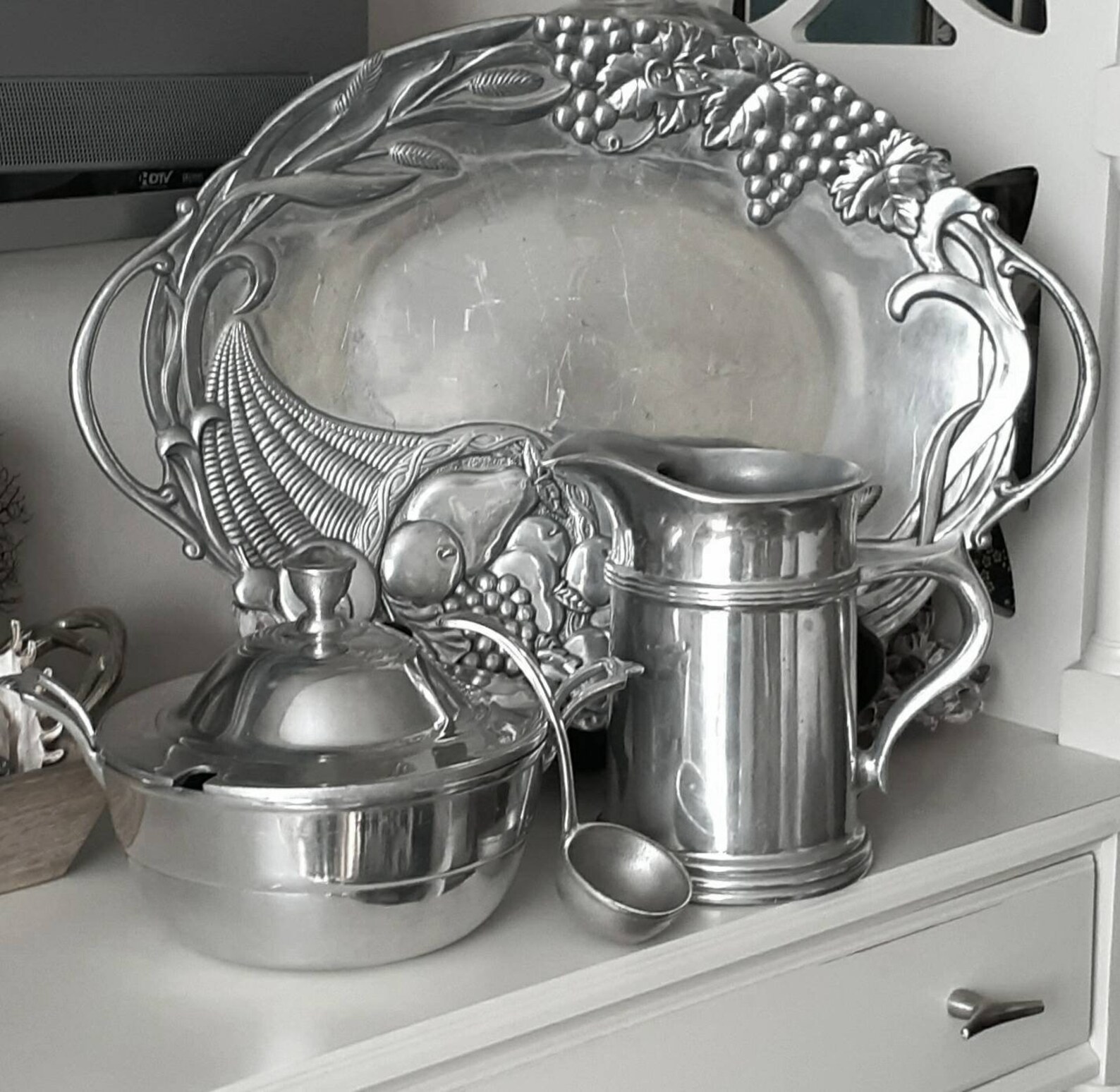 Lenox Platter Silver Serving Tray Easter Passover Tableware Etsy