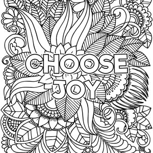 Choose Joy Coloring Page- Digital Download - Etsy