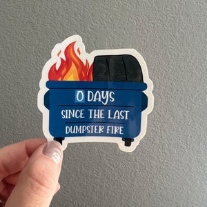 Dumpster Fire Sticker | Office Job Gift | Corporate Life Sticker