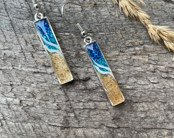 Sand and Shore Earrings- Navy