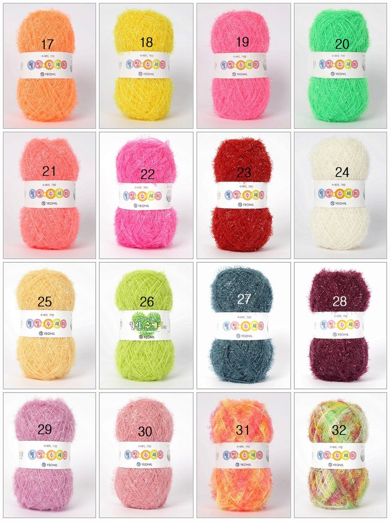 Korean Scrubby YarnPolyester yarnSusemi yarnScrubbies yarn Etsy