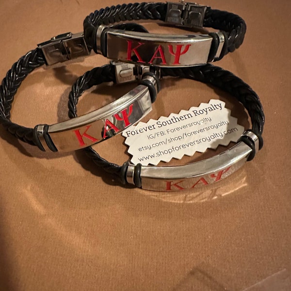 Leather Kappa bracelet.