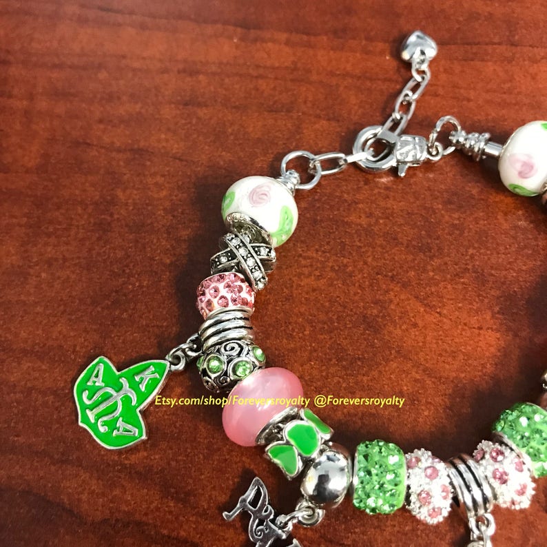 Aka sorority charm bracelet Etsy