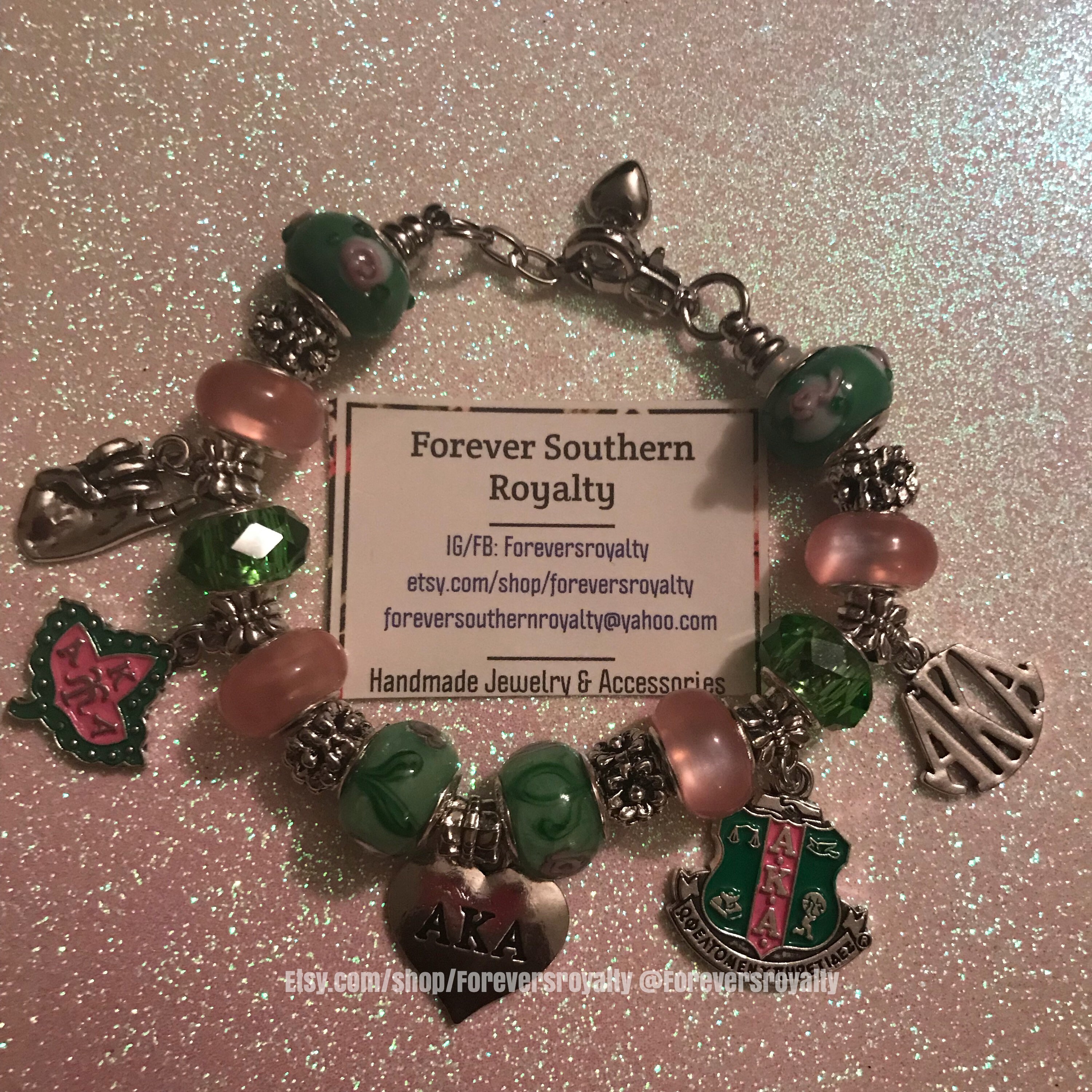 Aka sorority charm bracelet S Etsy