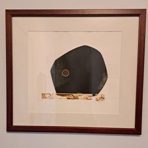 Lorraine Benic (1937 - ) Framed Limited Edition Etching &quot;Black Rock&quot; - Canadian listed MCM artist