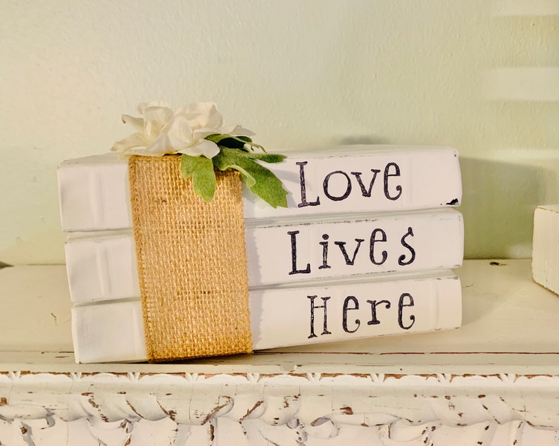 Decorative Book Stack Book Decor Farmhouse Decor This is Etsy