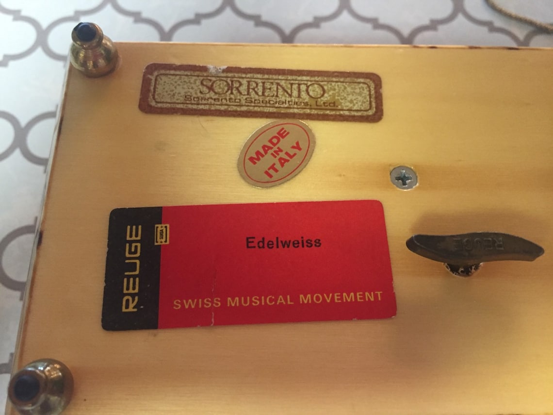Music Box Made in Italy Sorrento Reuge Swiss Movement Etsy