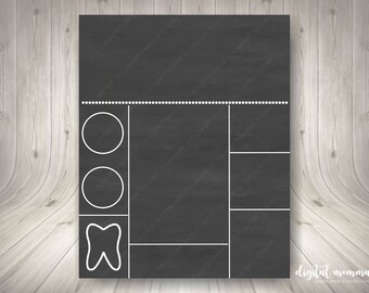 blank diy back to school printable chalkboard template 8x10 etsy chalkboard template