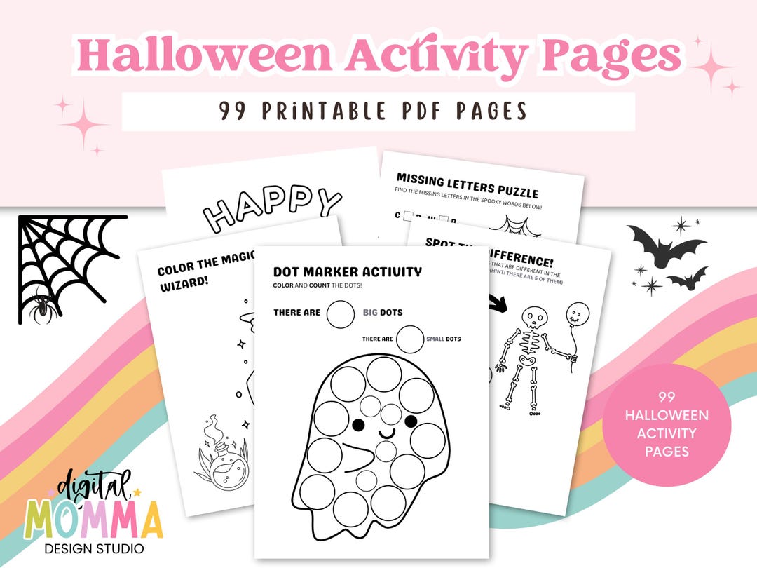 Printable Halloween Coloring Pages | Kids Activities (PDF Download) - Etsy