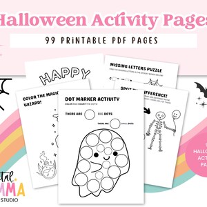 Printable Halloween Coloring Page | Halloween Activity Pages | Halloween Activity | PDF Halloween Pages | Education Worksheets