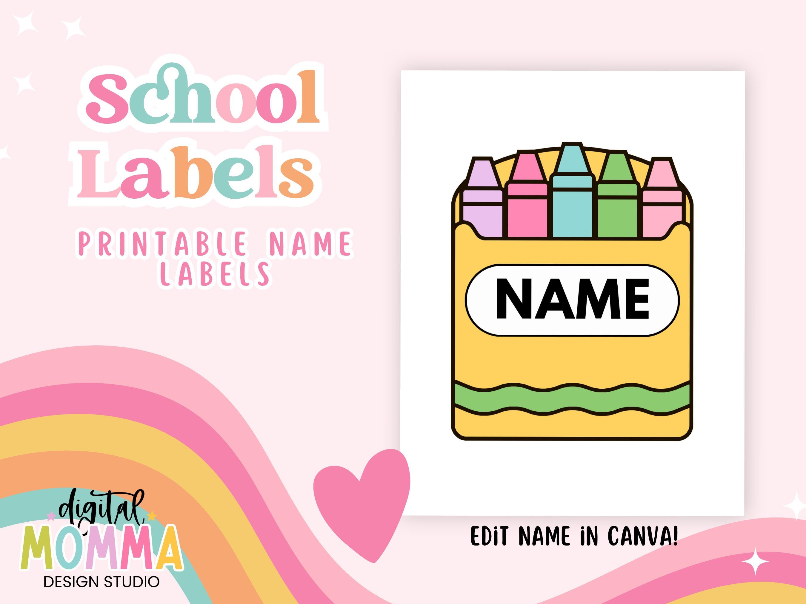 Labeling Cubbies Editable Crayon Box Name Label, School Cubby Tag (PDF File) - Etsy