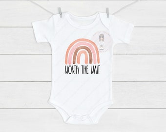 Rainbow Baby Sublimation Design, New Baby, Worth The Wait Sublimation, PNG Digital File, Personal & Commercial Use, Instant Download!