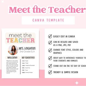 Meet the Teacher Template, Teacher Resource, Editable Meet Teacher ...