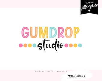 Colorful Kids Logo Design, Modern Logo Template (You Edit!)