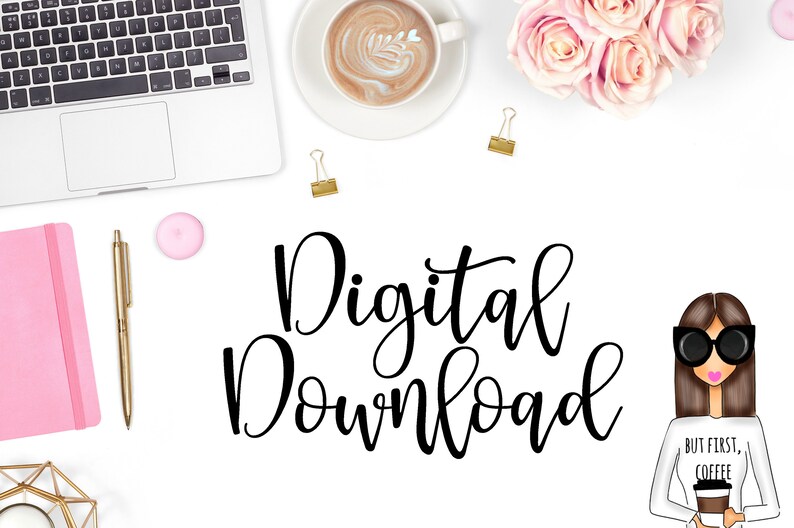 Printable Chalkboard Birthday Template Personal & Commercial Etsy