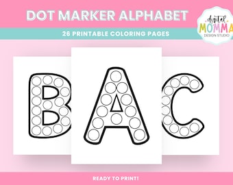 Alphabet Dot Marker Activity Pages, Fine Motor Skill (PDF)