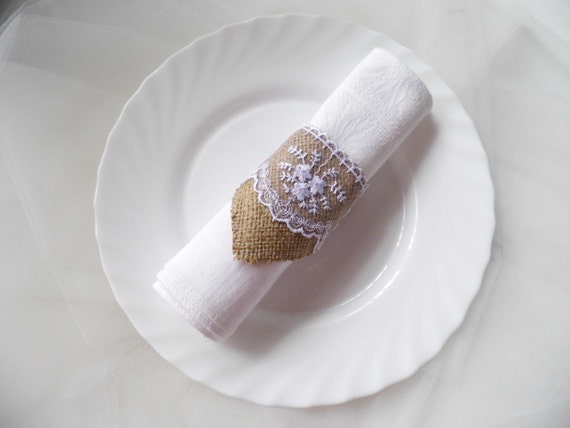 Napkin Ring Burlap Napkin Holder Wedding Table Table Plan Etsy