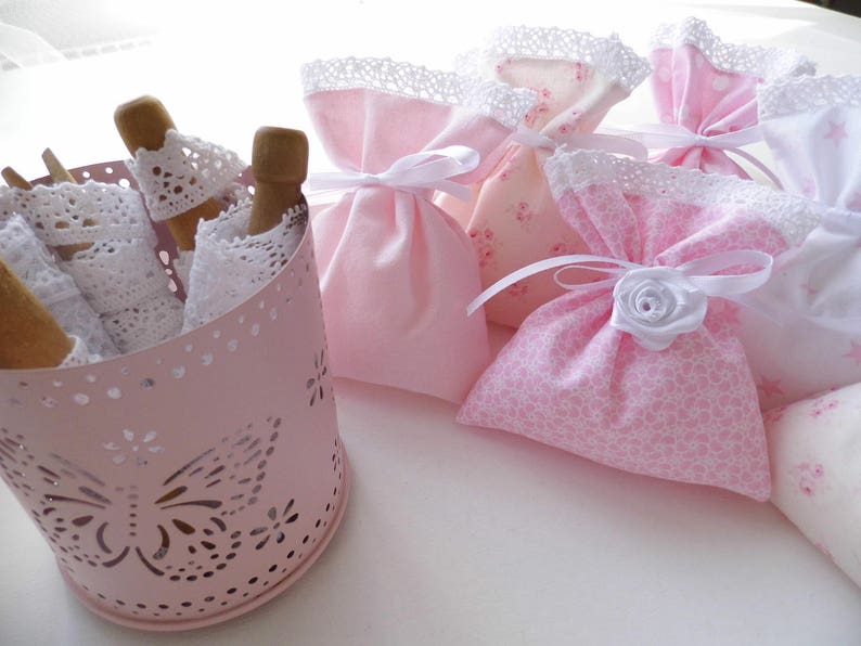 Baby Shower Gift Pink Sachets Bonbonniere For Guests It S A Girl Ideas Rustic Set Of 20 Free