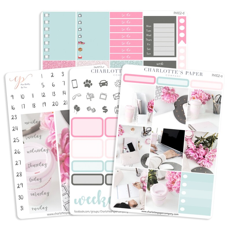 My Desk Planner Sticker Kits Office Planner Stickers Erin Etsy